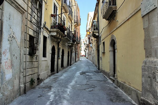 Gasse durch Syracus Wandbild