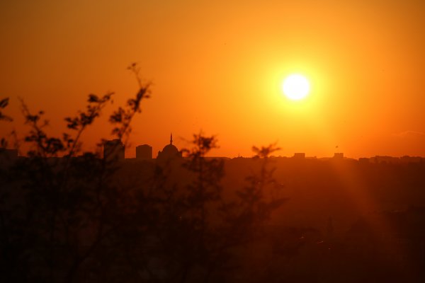 Warme Abendsonne Wandbild